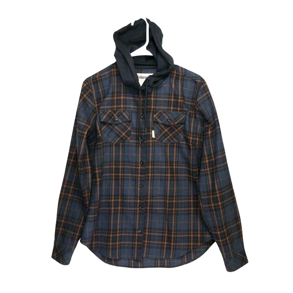 Flag Nor Fail Forever Flannel Women S Hooded Plaid Button Down Shirt Long Sleeve